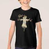 BOE! Spooky en leuke Black Scarecrow Halloween Tri-Blend Shirt (Voorkant)