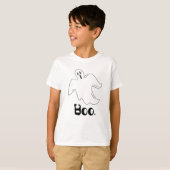 Boe! Spooky Ghost Halloween Kostuum Feest T-shirt (Voorkant volledig)