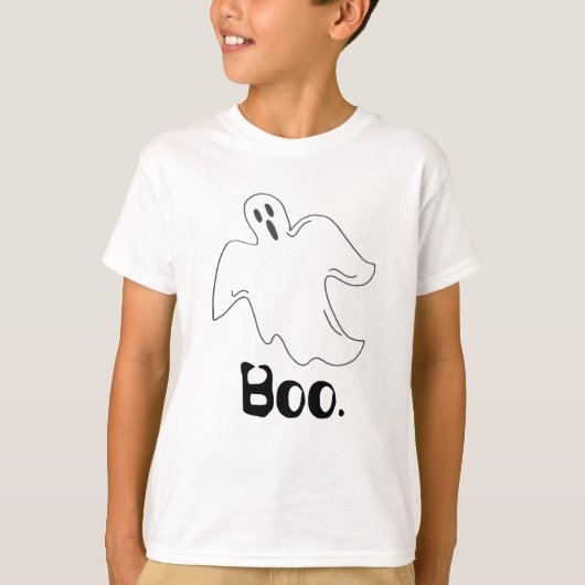 Boe! Spooky Ghost Halloween Kostuum Feest T-shirt (Voorkant)