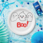 Boe! Spooky & Leuke Halloween Papier Borden Papieren Bordje (Feest)