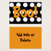 Boe! Treat Bag Label Visitekaartjes (Voorkant /achterkant)