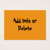 Boe! Treat Bag Label Visitekaartjes (Achterkant)