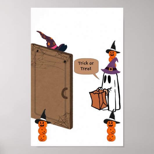 "Boe! Trick or treat?" Poster (Voorkant)