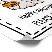 Boe! Trick or treat Snoep kom teken neem 2 Poster (Hoek)