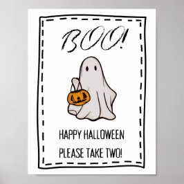 Boe! Trick or treat Snoep kom teken neem 2 Poster