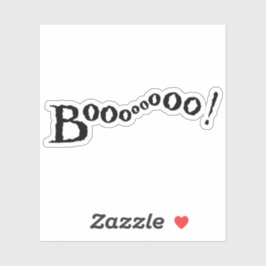 Boe! typografie, Halloween illustratie Sticker