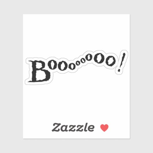 Boe! typografie, Halloween illustratie Sticker (Vel)