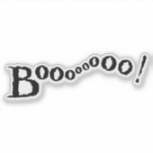 Boe! typografie, Halloween illustratie Sticker (Voorkant)