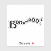 Boe! typografie, Halloween illustratie Sticker (Vel)
