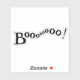 Boe! typografie, Halloween illustratie Sticker