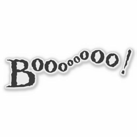 Boe! typografie, Halloween illustratie Sticker (Voorkant)