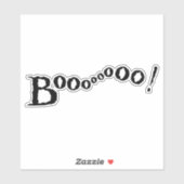 Boe! typografie, Halloween illustratie Sticker (Vel)