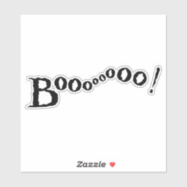 Boe! typografie, Halloween illustratie Sticker