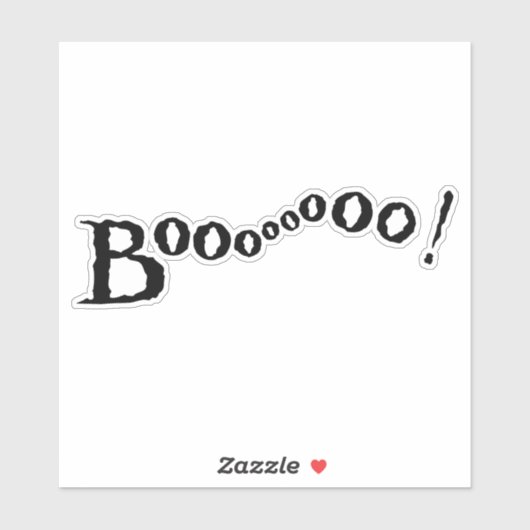 Boe! typografie, Halloween illustratie Sticker (Vel)