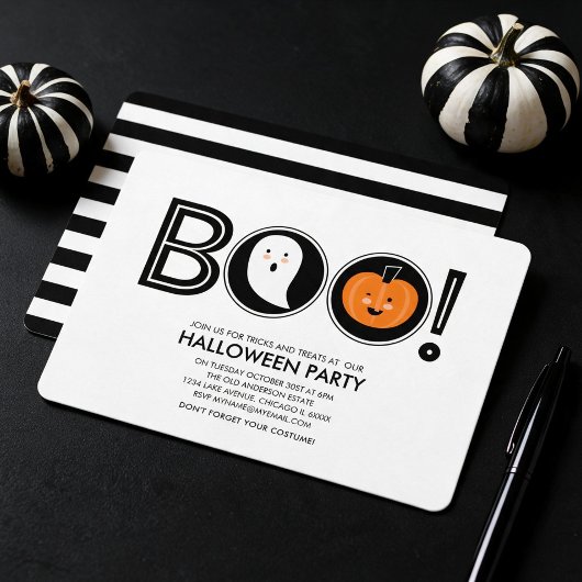 Boe! Uitnodiging Halloween Feest