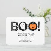 Boe! Uitnodiging Halloween Feest (Staand voorkant)