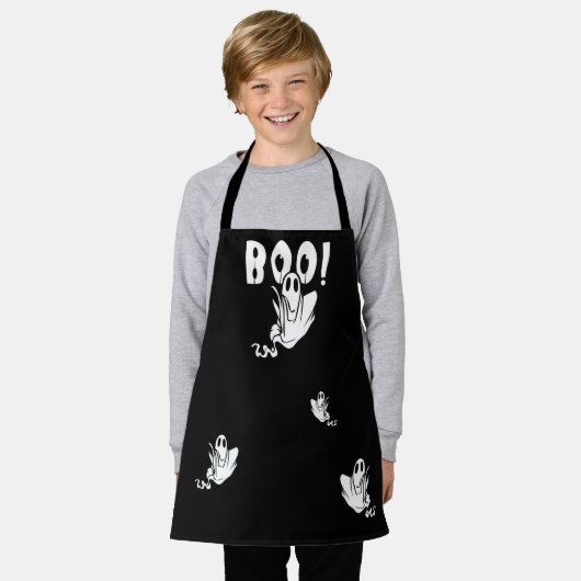 BOE! Vriendelijke Ghosts Halloween Schort (Gedragen)