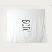 Boe wit spooky minimalistische Halloween achtergro Wandkleed (Voorkant (horizontaal))
