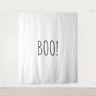 Boe wit spooky minimalistische Halloween achtergro Wandkleed