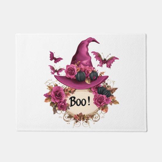 Boe!" Witch Pet Halloween Doormat Deurmat (Voorkant)