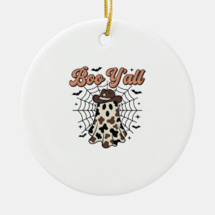 Boe Y'all Westerse Geest Halloween Ontwerp Keramisch Ornament