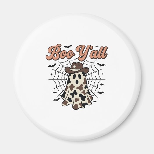Boe Y'all Westerse Geest Halloween Ontwerp Magneet (Voorkant)