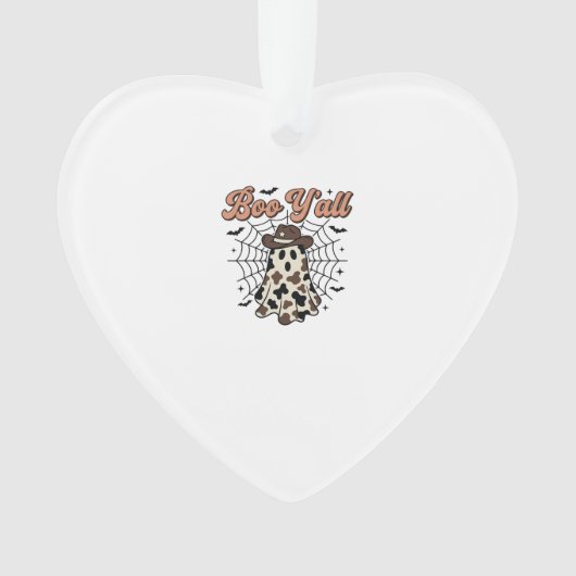 Boe Y'all Westerse Geest Halloween Ontwerp Ornament (voorkant)