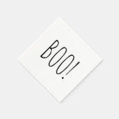 Boe. Zwart-wit minimalistisch Halloween feest Servet (Hoek)