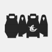 Boe. Zwarte grappige enge enge kinder Halloween-ge Bedankdoosjes (Uitgevouwen)