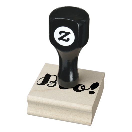 Boe! Zwarte Halloween-typografie Moderne lettertyp Rubberstempel (Stempel)