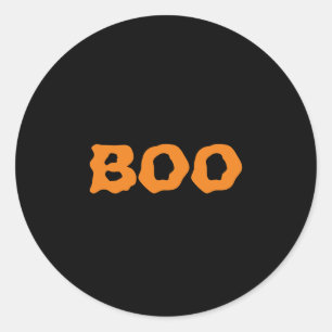 Boe zwarte oranje spooky Halloween Ronde Sticker