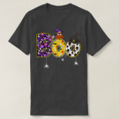 Boeboomkor met spin en heks Pet Halloween Costum T-shirt (Design voorkant)
