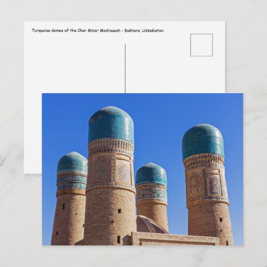 Boechara, Oezbekistan - Chor Minor-madrassa Briefkaart (Voorkant / Achterkant)