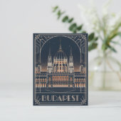 Boedapest art deco vintage briefkaart (Staand voorkant)