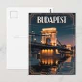 Boedapest art deco vintage briefkaart (Voorkant / Achterkant)