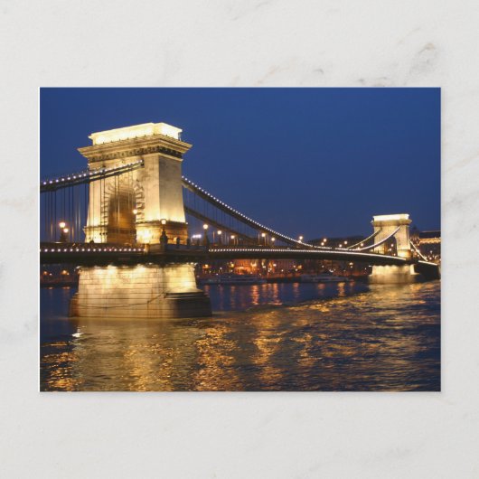 Boedapest belangrijkste brug briefkaart (Voorkant)