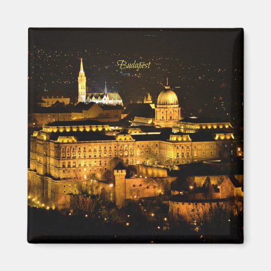 Boedapest bij nacht magneet (Voorkant)
