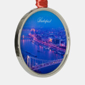 Boedapest bij nacht metalen ornament (Rechts)
