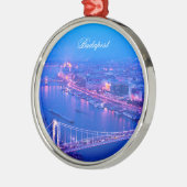 Boedapest bij nacht metalen ornament (Links)