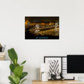 Boedapest Bridge in Hongarije Poster (Thuiskantoor)