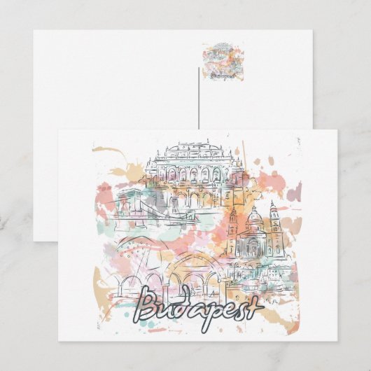 Boedapest Briefkaart (Voorkant / Achterkant)