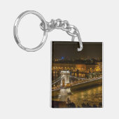 Boedapest chain Bridge bij nacht Sleutelhanger (Voorkant Links)