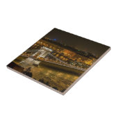 Boedapest chain Bridge bij nacht Tegeltje (Zijkant)