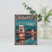 Boedapest Chain Bridge Briefkaart (Staand voorkant)