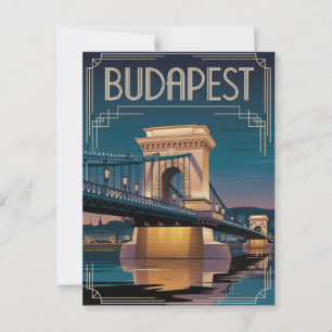 Boedapest Chain Bridge Briefkaart