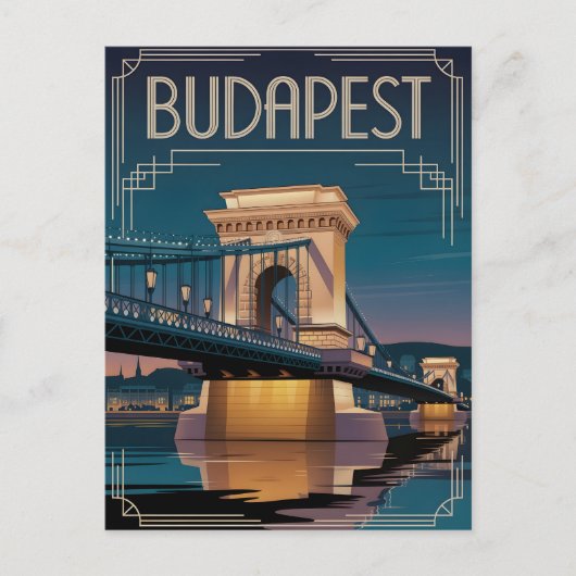 Boedapest Chain Bridge Briefkaart (Voorkant)