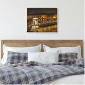 Boedapest Chain Bridge Canvas Afdruk (Insitu (Slaapkamer))