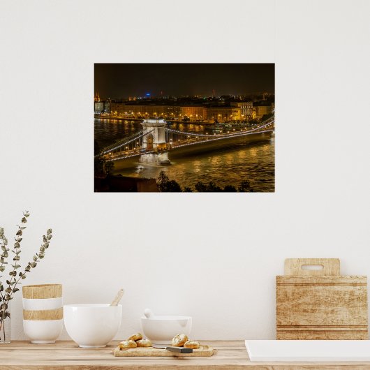 Boedapest Chain Bridge Poster (Keuken)