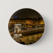 Boedapest Chain Bridge Ronde Button 5,7 Cm (Voorkant)