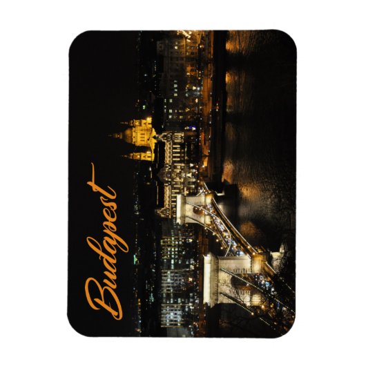 Boedapest, de kettingbrug van het kasteel Buda Magneet (Verticaal)